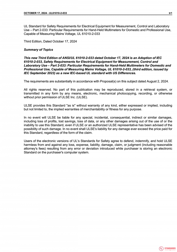 UL 61010-2-033 PDF UL 61010-2-033 PDF